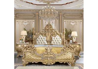 Image for Metallic Antique Gold California King Bed
