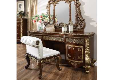 Image for Burl & Metallic Antique Gold Dresser