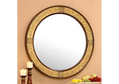 Image for Mahogany & Metallic Gold Mirror