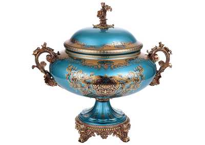 Image for Bronze, Sapphire Blue, Gold Urn