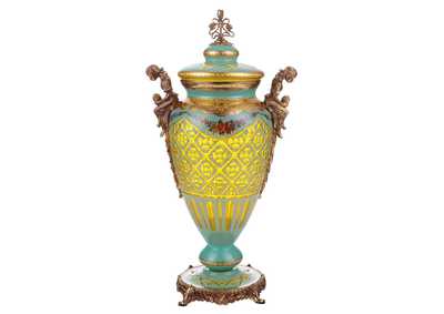 Image for Bronze, Floral Urn