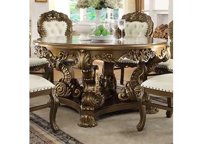 Metallic Antique Gold; Perfect Brown Dining Table,Homey Design