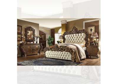 Metallic Antique Gold; Perfect Brown 5 Piece Bedroom Set