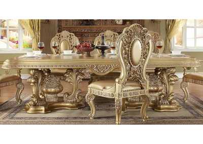 Image for Metallic Bright Gold Dining Table