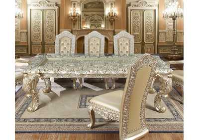 Belle Silver 7 Piece Dining Table Set,Homey Design