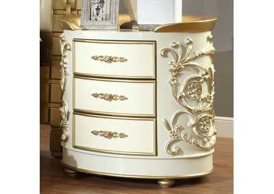 Image for Ivory & Antique Gold Nightstand