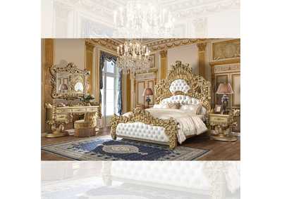 Image for Metallic Bright Gold 5 Piece Bedroom Set