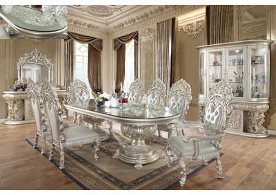 Image for Metallic Silver 7 Piece Dining Table Set