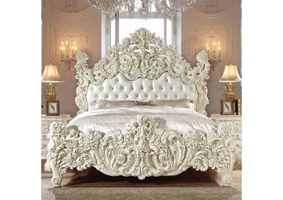 White Gloss California King Bed