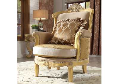 Image for Metallic Antique Gold Arm Chair