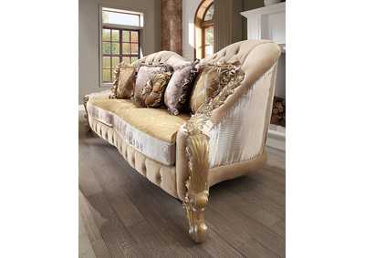 Image for Metallic Antique Gold Loveseat