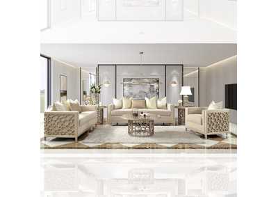 Image for Champagne 3 Piece Sofa Set