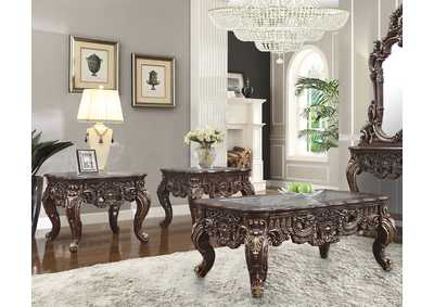 Image for Cherry Walnut 3 Piece Coffee Table Set