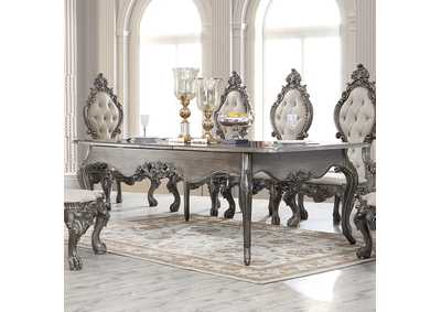 Image for Antique Silver Grey Brown Dining Table