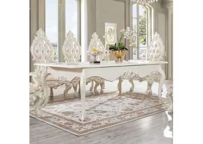 Image for AntiqueWhite + Metallic SilverHghlts Dining Table