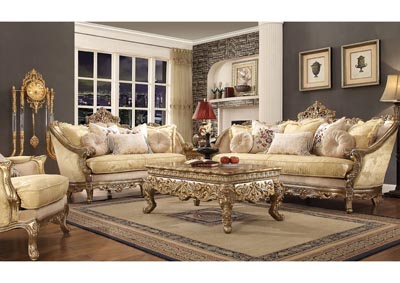 Image for Metallic Bright Gold Loveseat