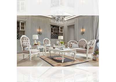 Image for Ivory 3 Piece Salon Sofa Set