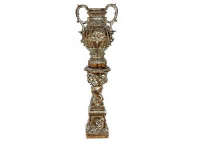 Image for Mahogany Cracke &Amp; Antique Silver Vase