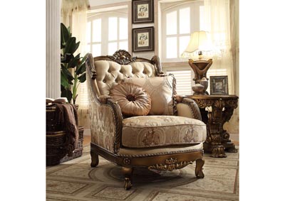 Image for Antique Gold & Brown Arm Chair