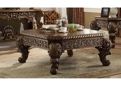 Image for Antique Gold & Brown Coffee Table