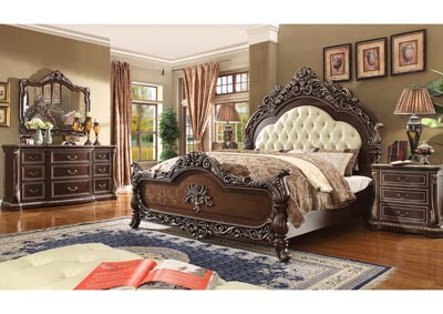 Image for Brown Cherry & Silver Dresser