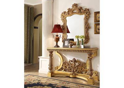 Image for Metallic Bright Gold Console Table
