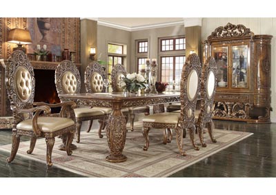 Image for Antique Gold & Brown Dining Table