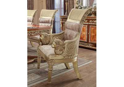 Image for Metallic Bright Gold&Amp; Med Golden Tan Arm Chair