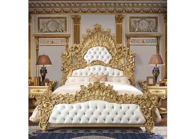 Image for Metallic Bright Gold California King Bed