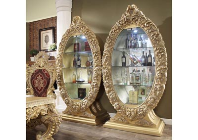 Image for Metallic Bright Gold China Cabinet
