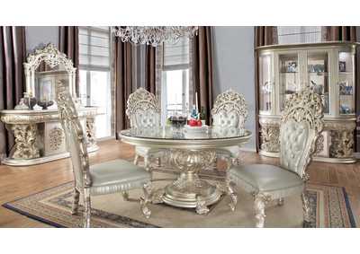 Image for Metallic Silver 5 Piece Dining Table Set