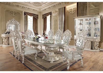 Image for Metallic Silver Arm Dining Chairs [Set of 2]