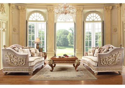 Image for Metallic Bright Gold Loveseat