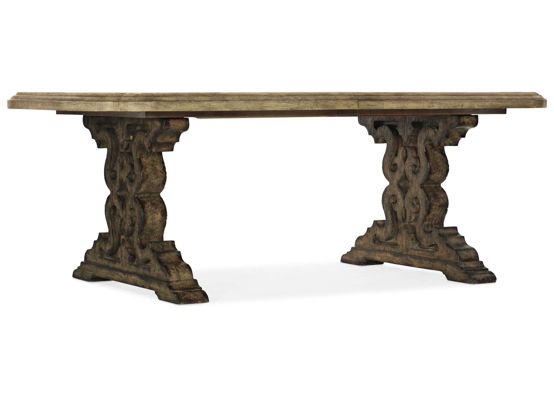 La Grange Le Vieux 86In Double Pedestal Table W - 2 - 18In Leaves,Hooker Furniture