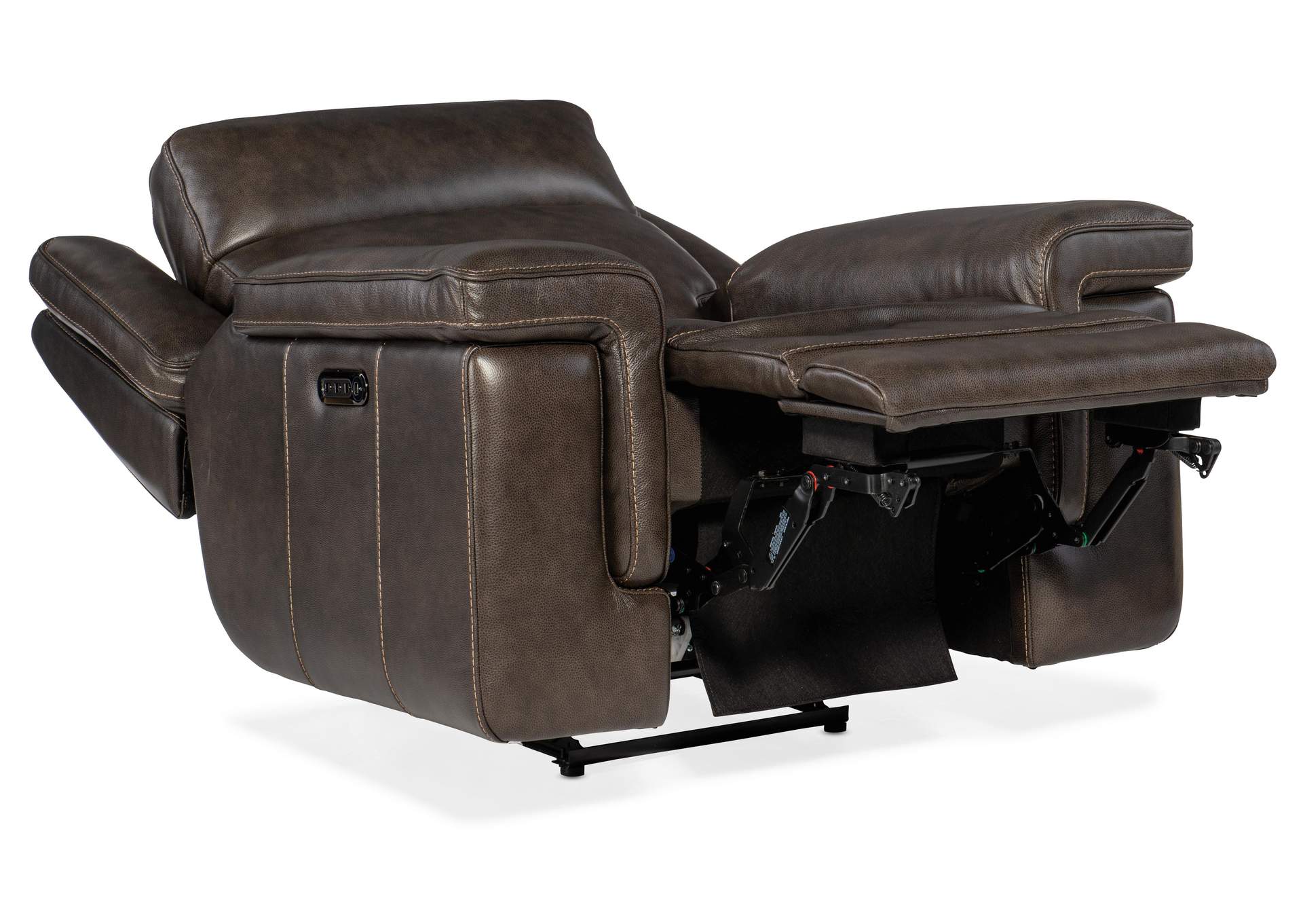 Montel Lay Flat Power Recliner With Power Headrest & Lumbar,Hooker Furniture