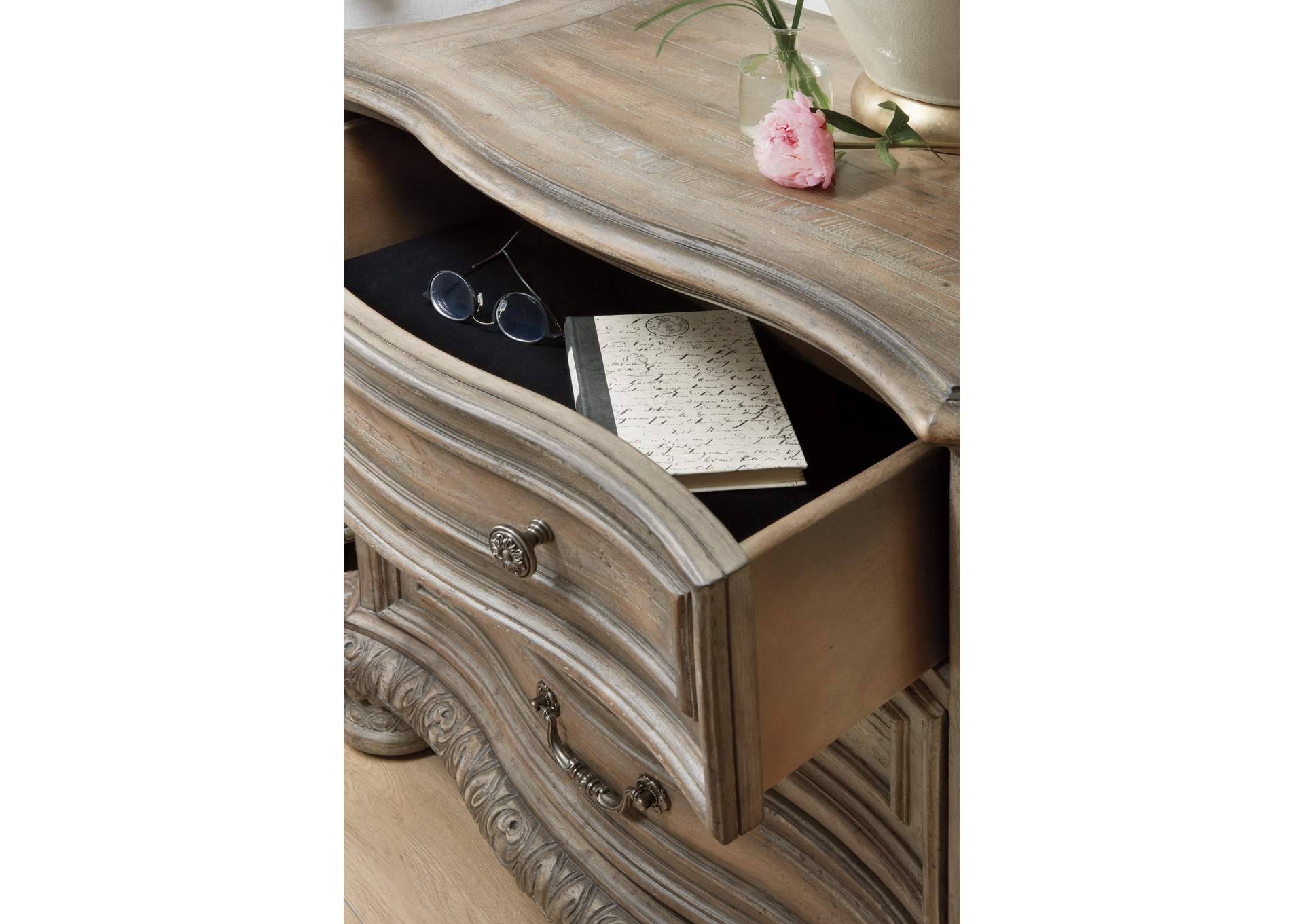 Castella Three Drawer Nightstand,Hooker Furniture