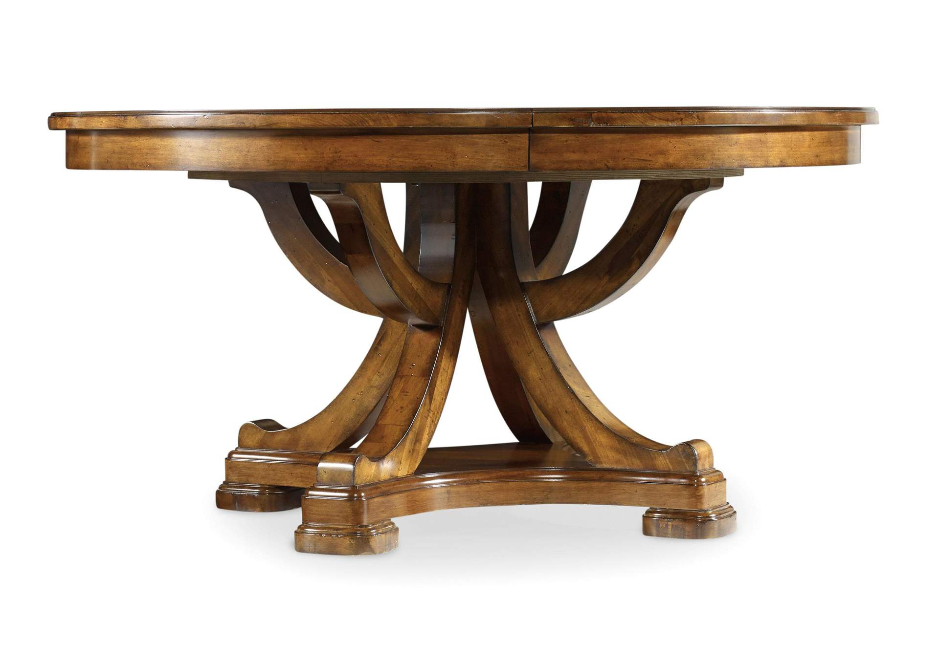 Tynecastle Round Pedestal Dining Table With One 18'' Leaf,Hooker Furniture