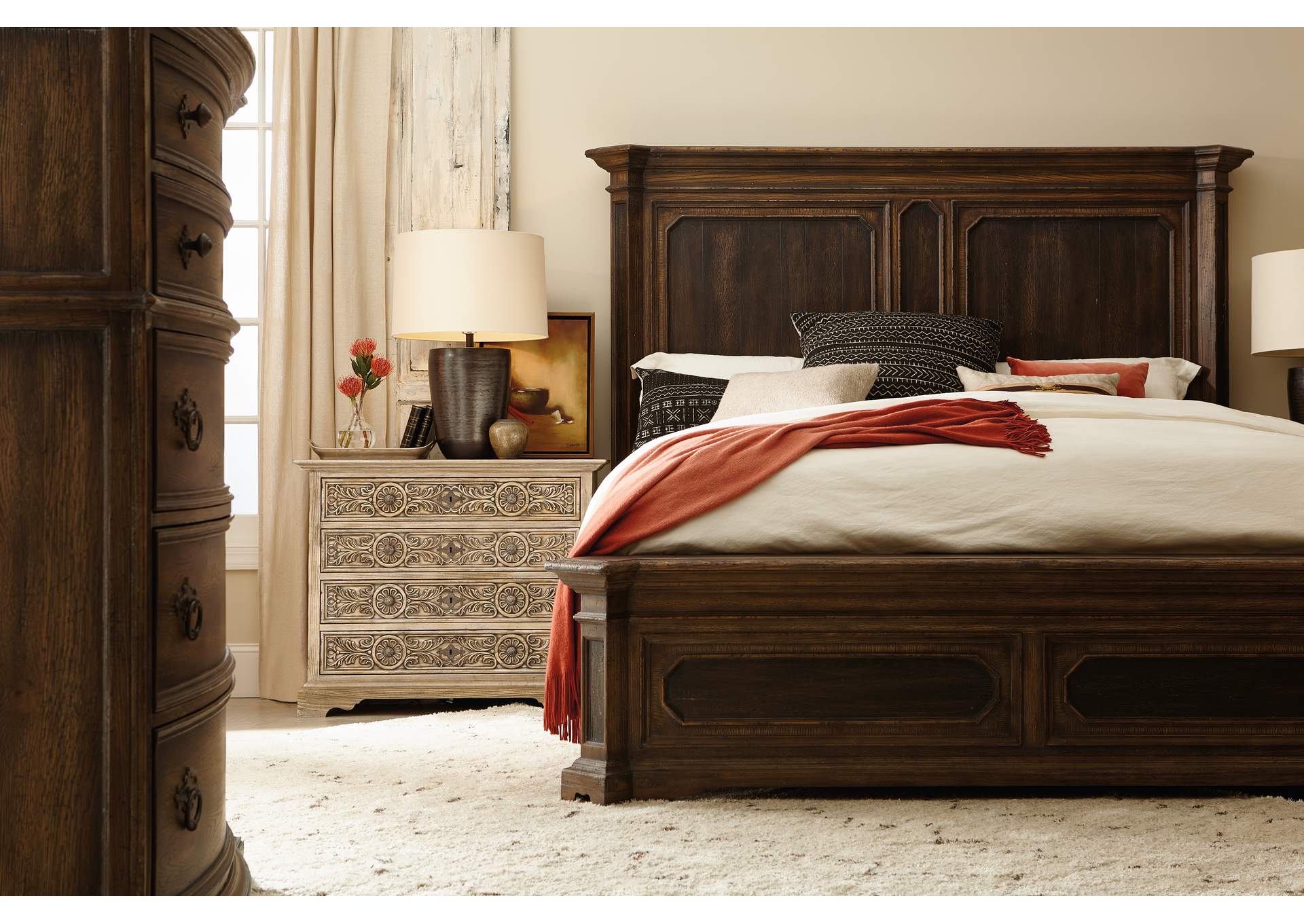 Woodcreek King Mansion Bed,Hooker Furniture