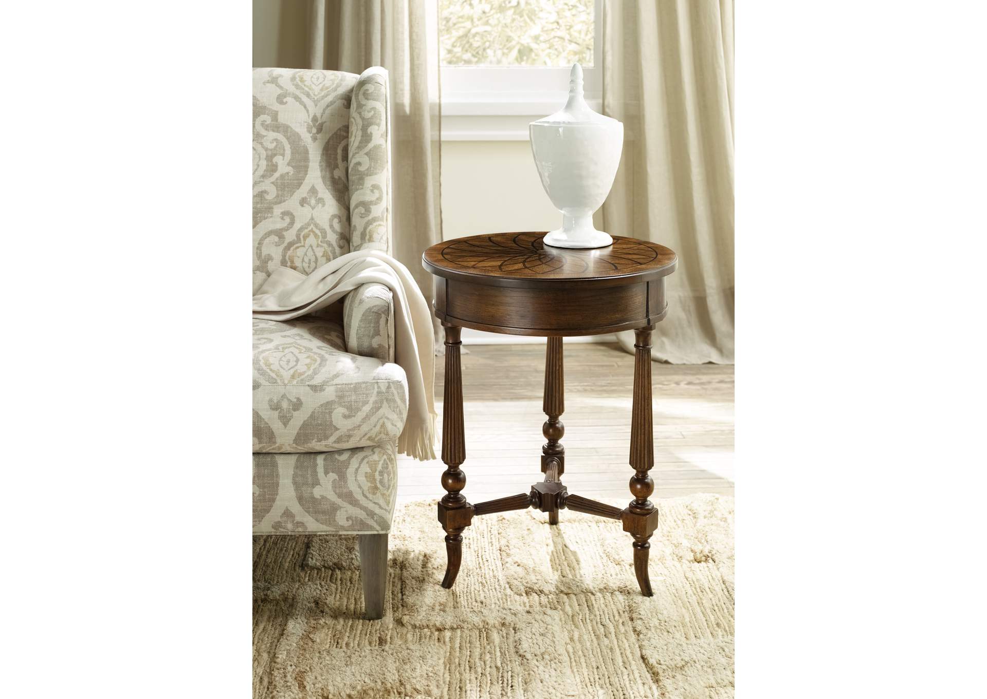 Archivist Round Accent Table,Hooker Furniture