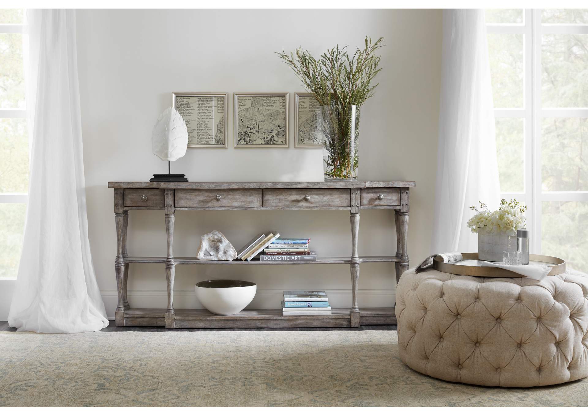 Sanctuary Four-Drawer Console,Hooker Furniture