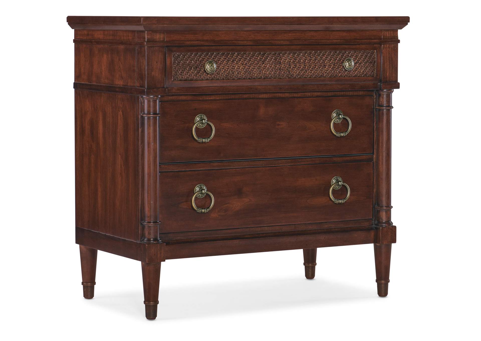 Charleston Three - Drawer Nightstand,Hooker Furniture