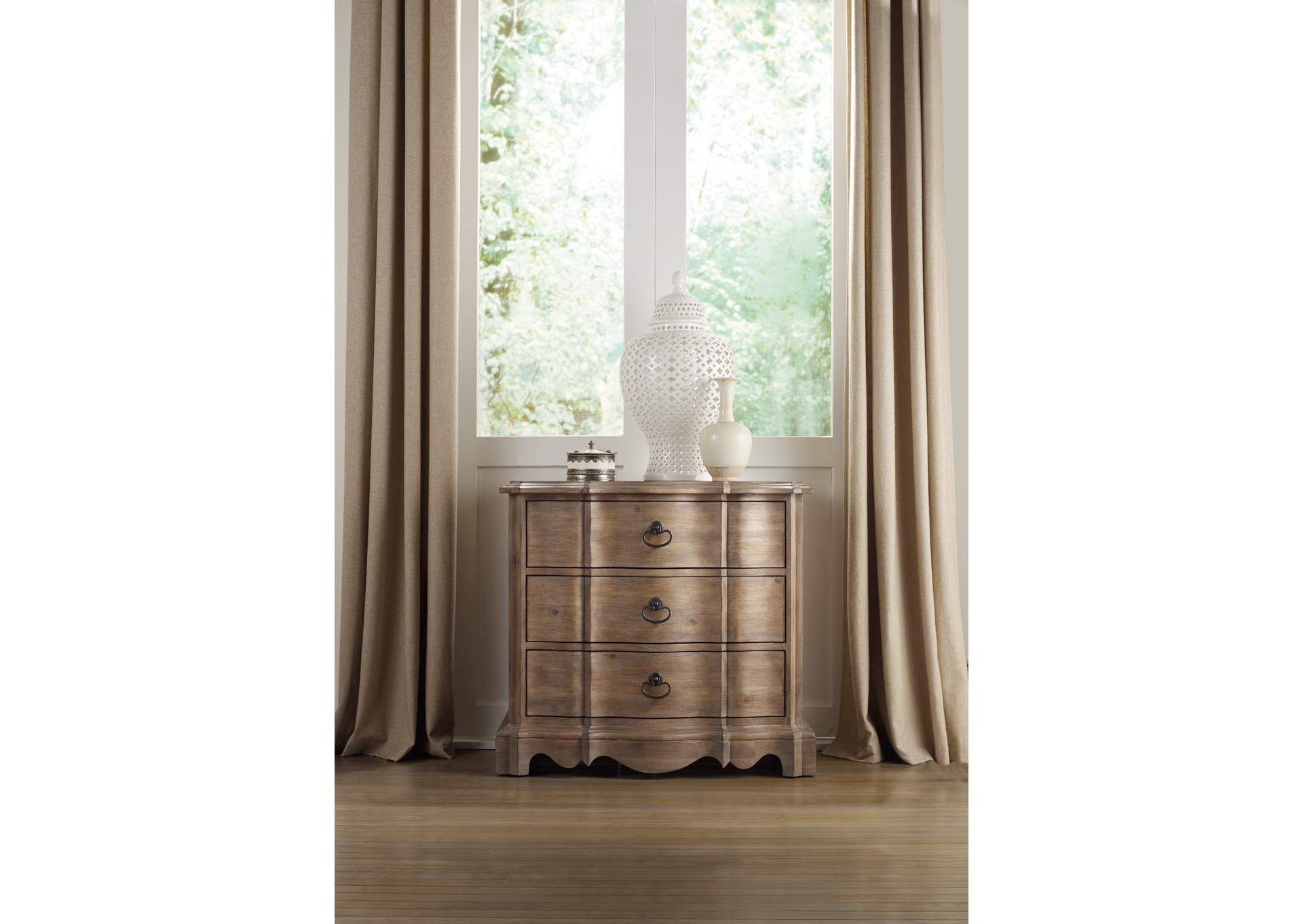 Corsica Three Drawer Nightstand,Hooker Furniture