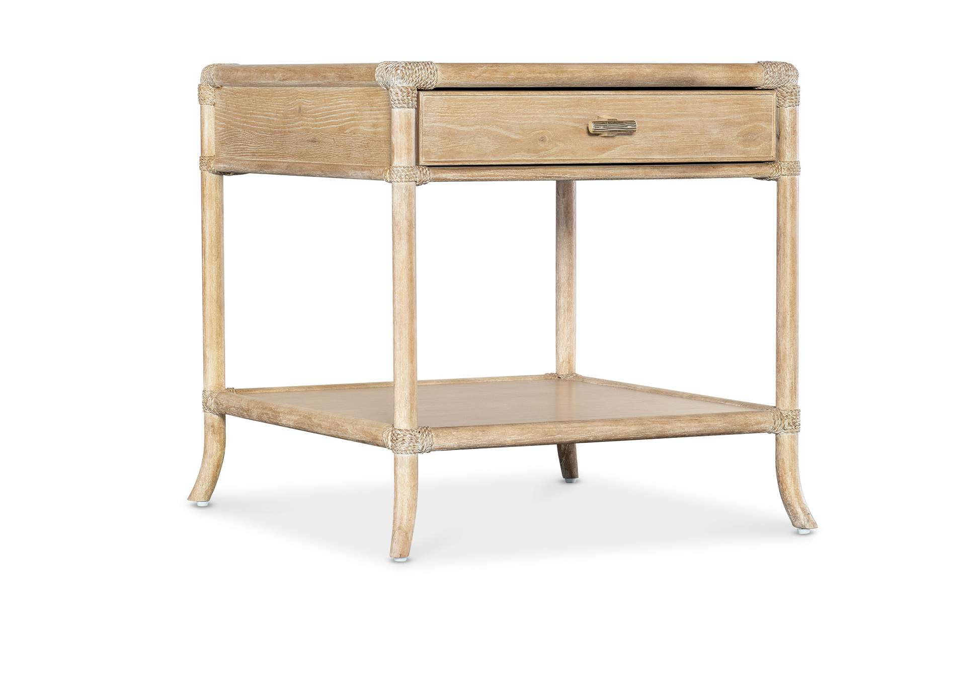 Retreat Pole Rattan End Table,Hooker Furniture