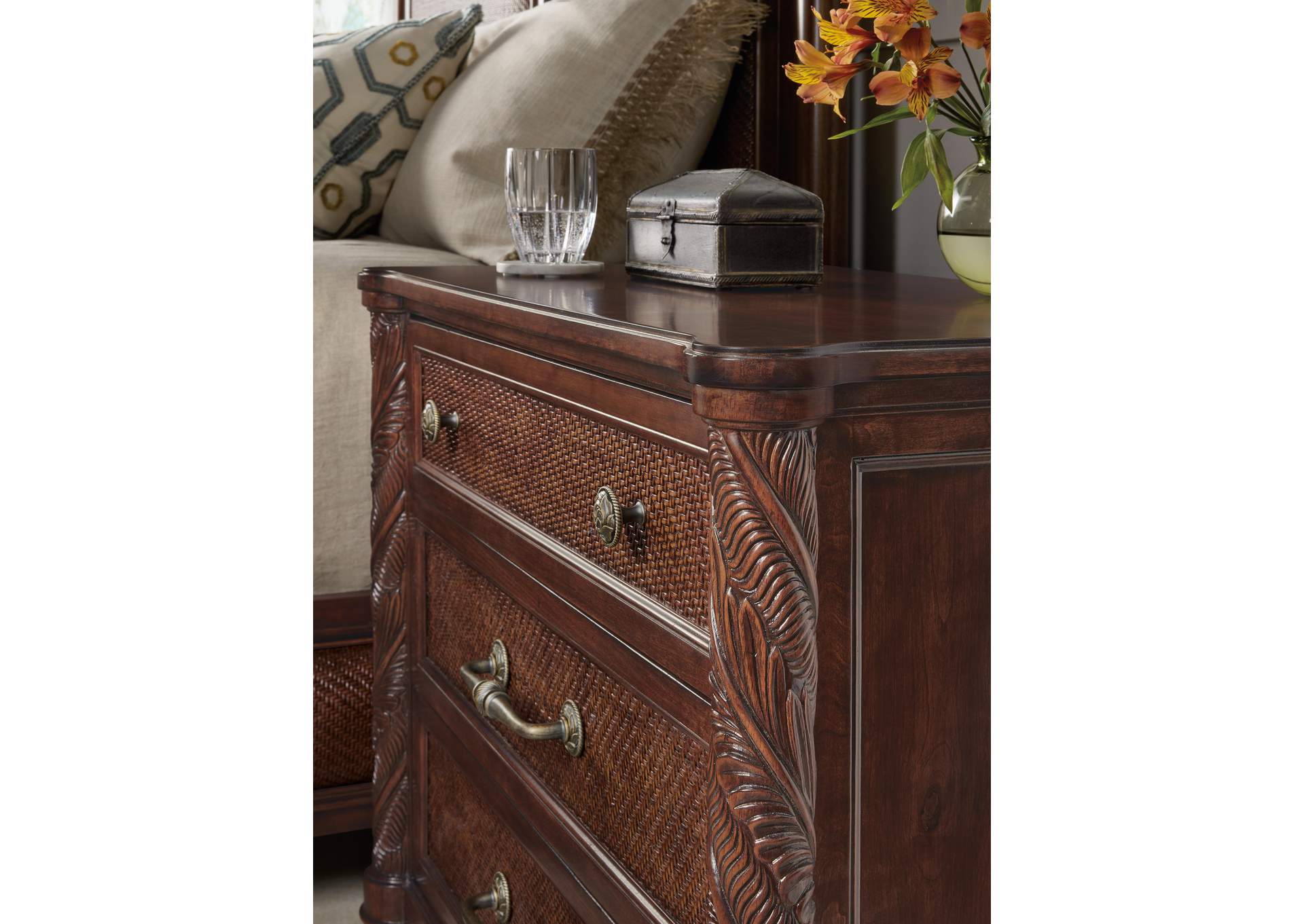 Charleston Three - Drawer Nightstand,Hooker Furniture