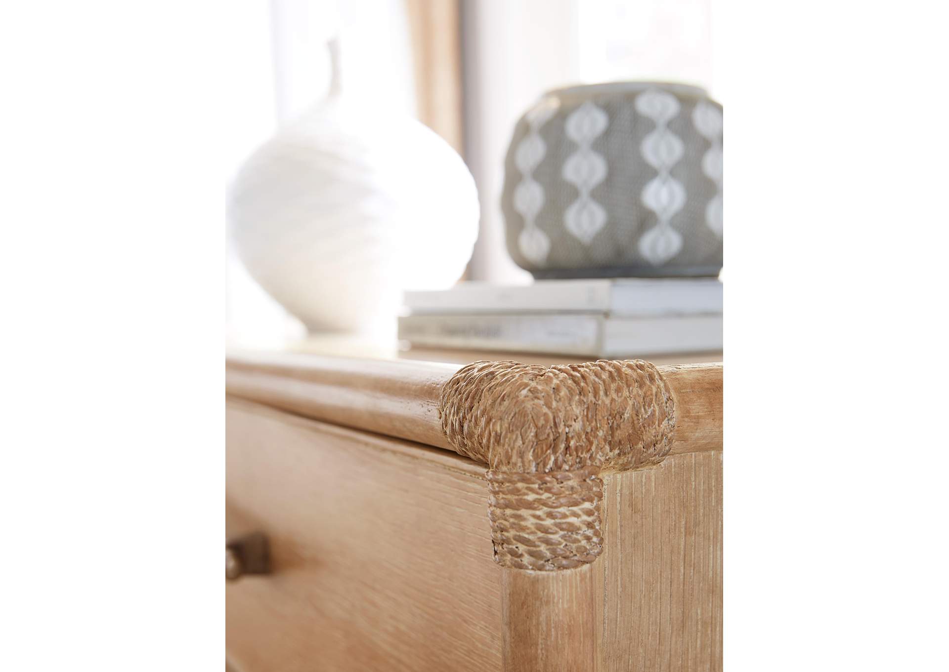 Retreat Pole Rattan Nightstand,Hooker Furniture