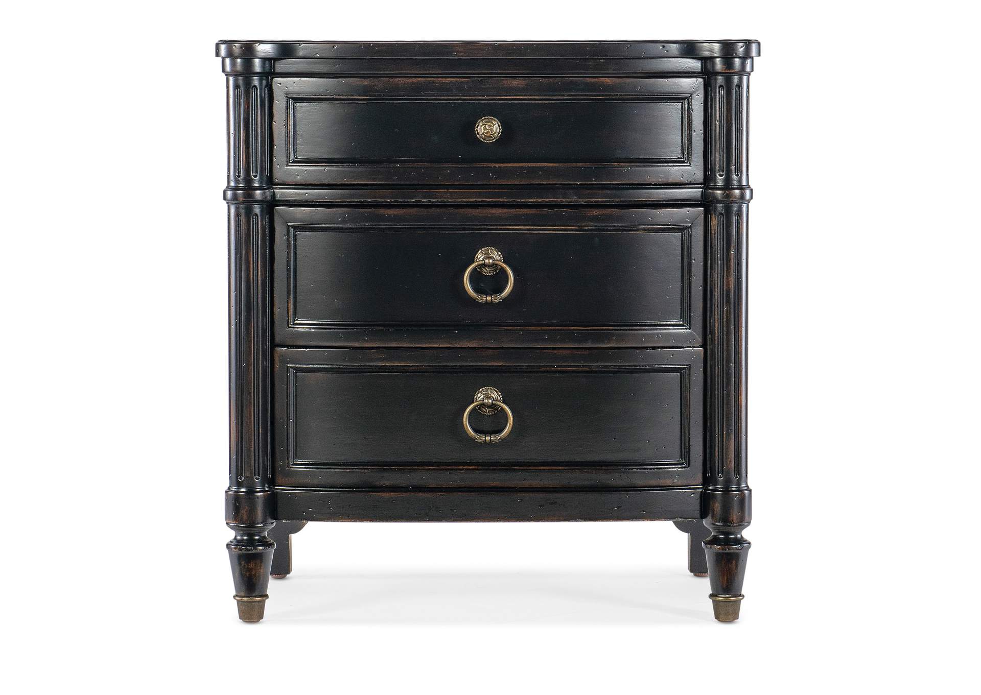 Charleston Three - Drawer Nightstand,Hooker Furniture