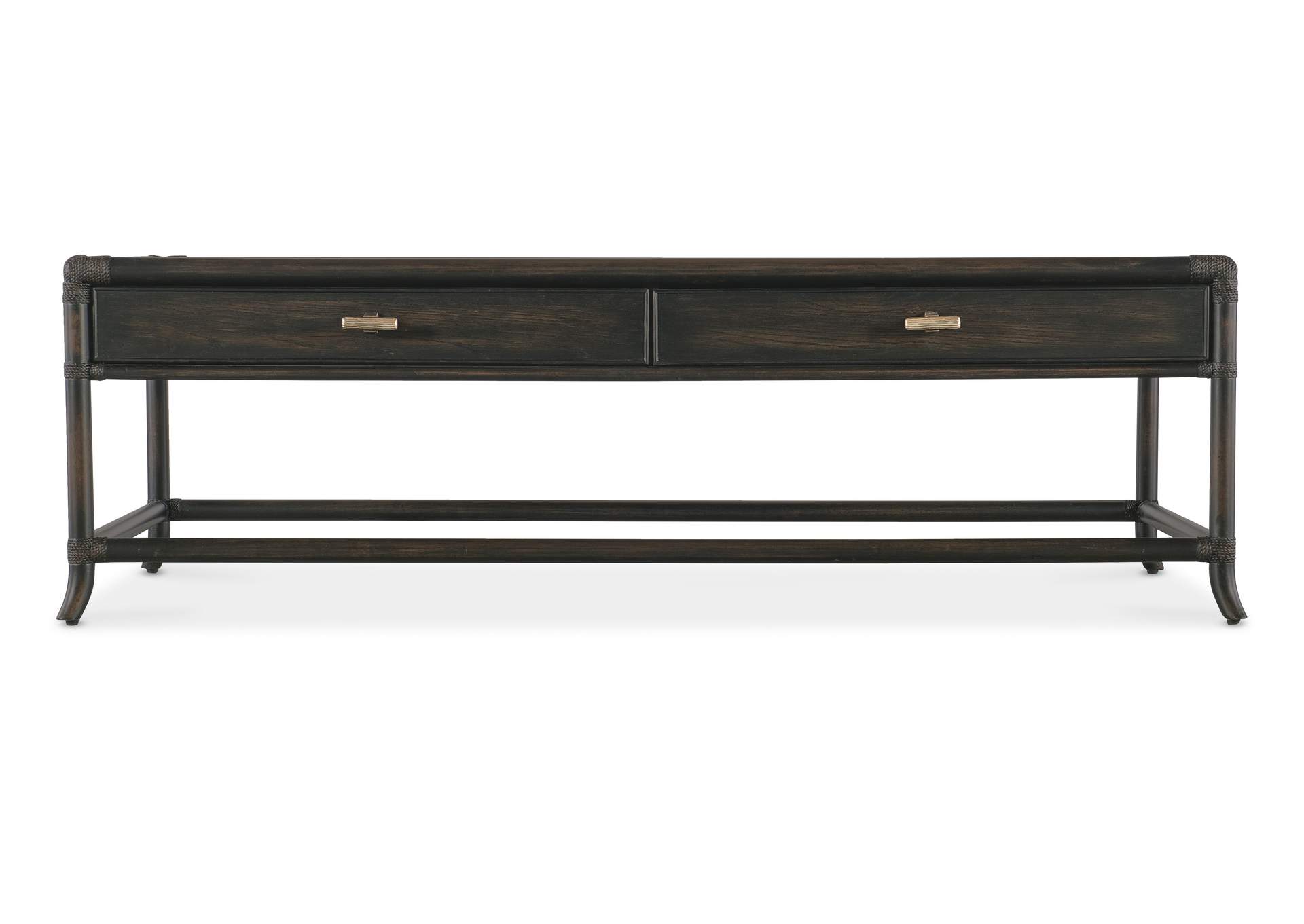 Retreat Pole Rattan Cocktail Table,Hooker Furniture