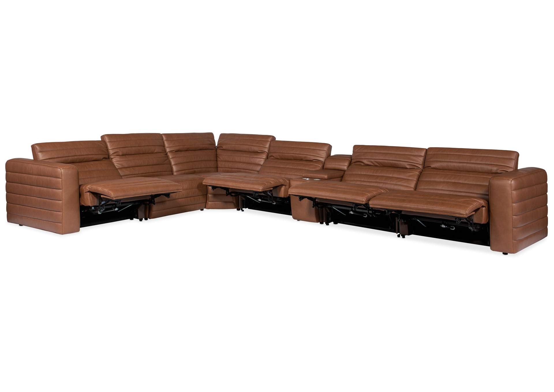 Chatelain 6-Piece Power Headrest Sectional with 2 Power Recliners,Hooker Furniture