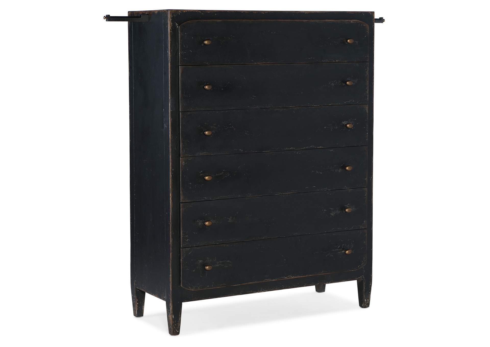 Ciao Bella Six - Drawer Chest - Black,Hooker Furniture