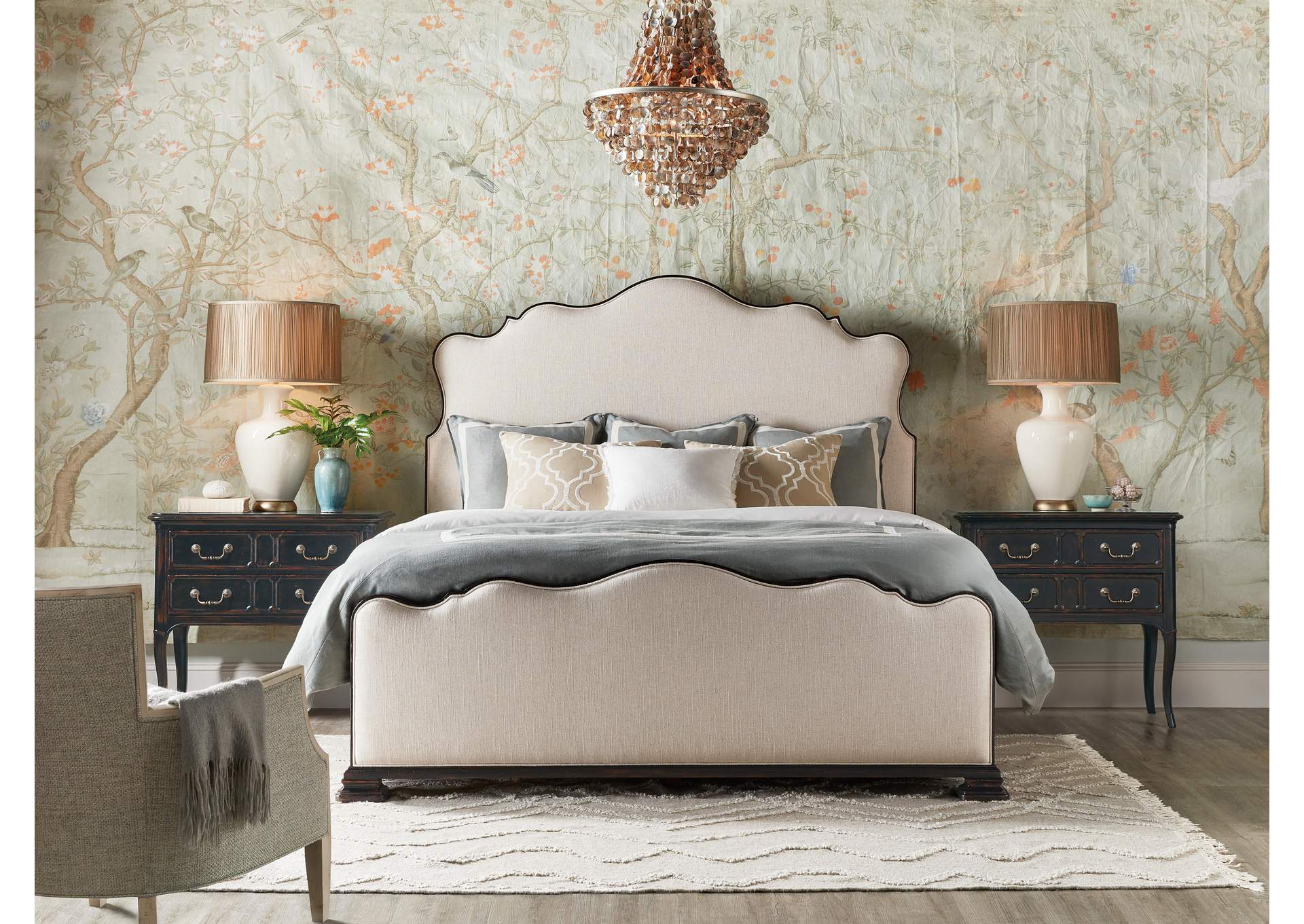 Charleston California King Upholstered Bed,Hooker Furniture